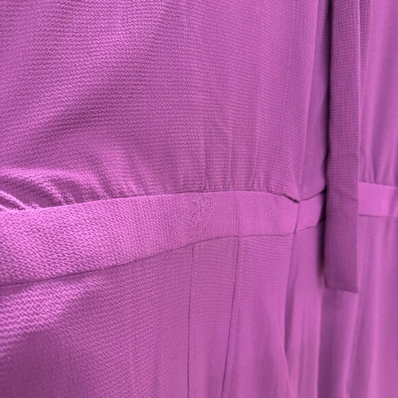 Size 20W - MAGGY LONDON Midi Long Sleeve Mock Neck Dress Lined Purple NEW no tag - Picture 5 of 10